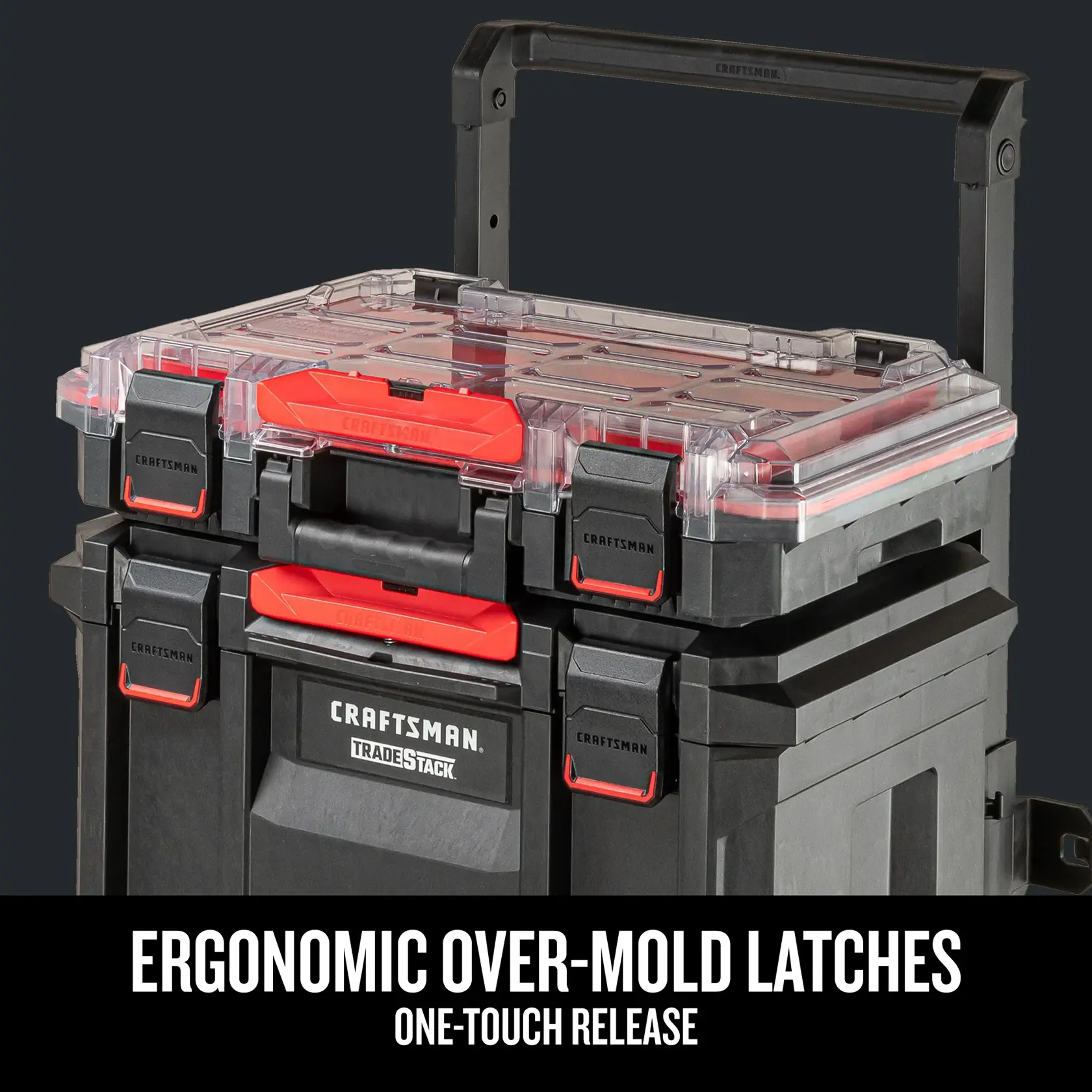 CRAFTSMAN organizer carousel graphic on dark background