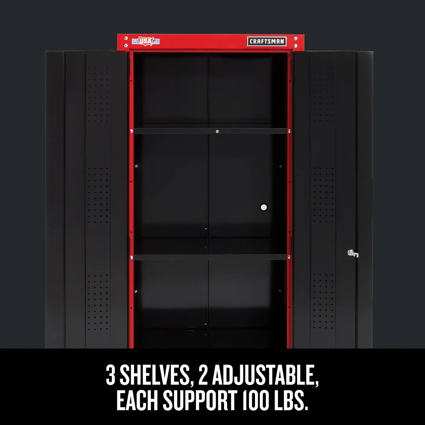 Graphic of CRAFTSMAN Storage: Cabinets & Chests Rolling highlighting product features