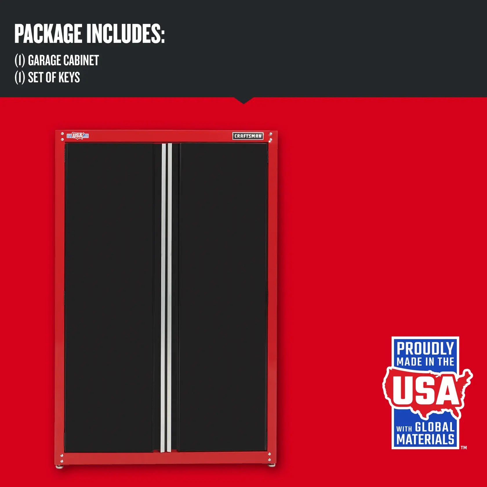 Graphic of CRAFTSMAN Storage: Cabinets & Chests Rolling highlighting product features