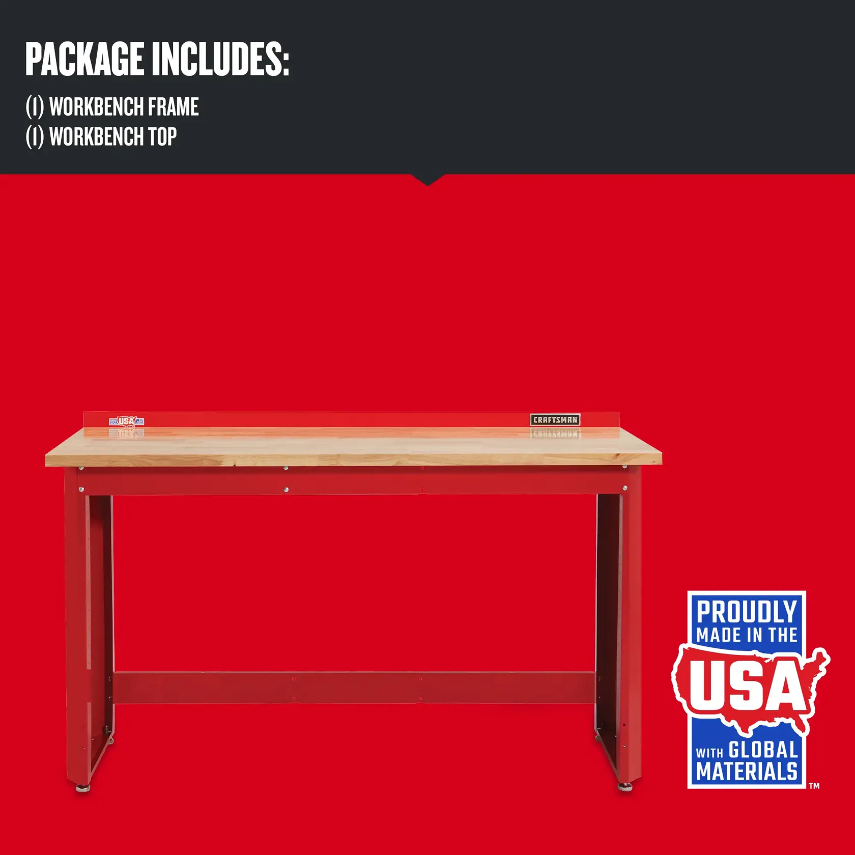 Graphic of CRAFTSMAN Bench & Stationary: Workbench highlighting product features
