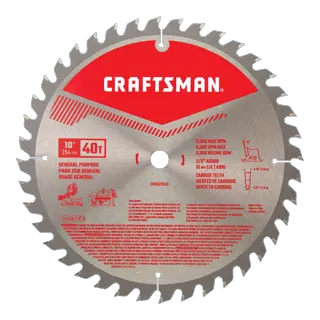 View of CRAFTSMAN Blades: Table Saw on white background