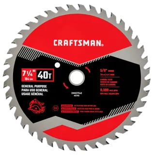 View of CRAFTSMAN Blades: Table Saw on white background