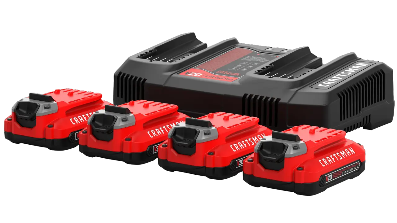 CRAFTSMAN® 4 pack 1.5AH V20 Batteries and Charger