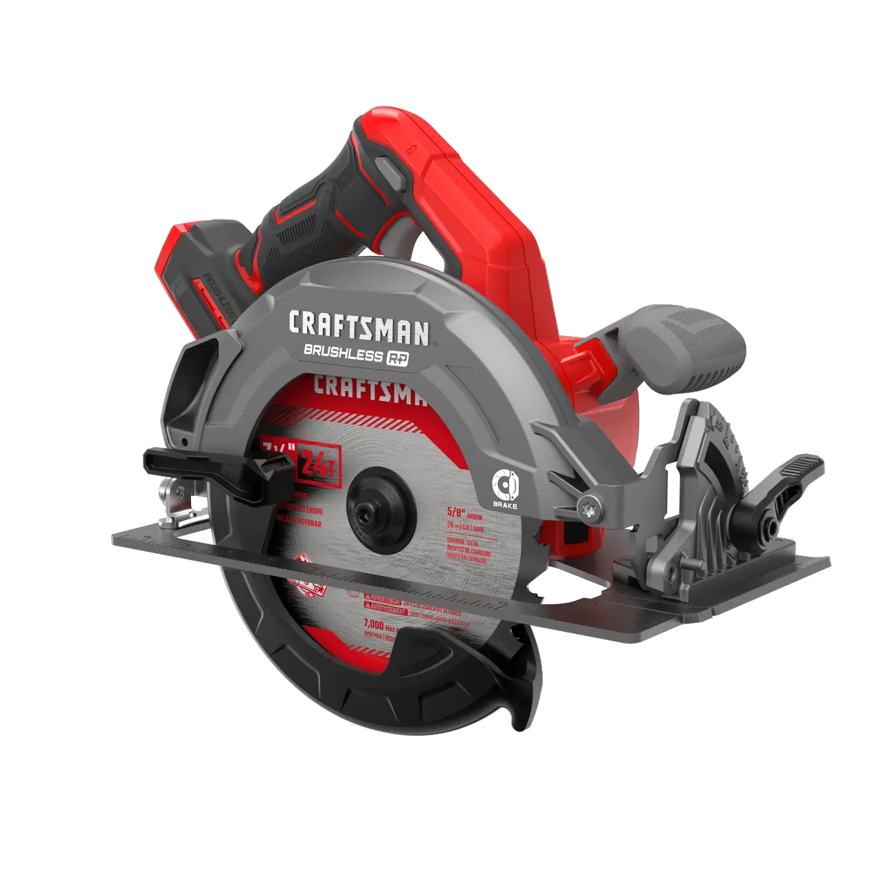 View of CRAFTSMAN Circular Saws on white background