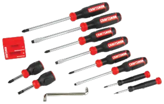 Profile of 12 piece Bi Material ScrewDriver Set.