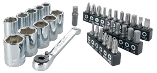 View of CRAFTSMAN Sockets: Set on white background