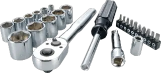 View of CRAFTSMAN Sockets: Set on white background