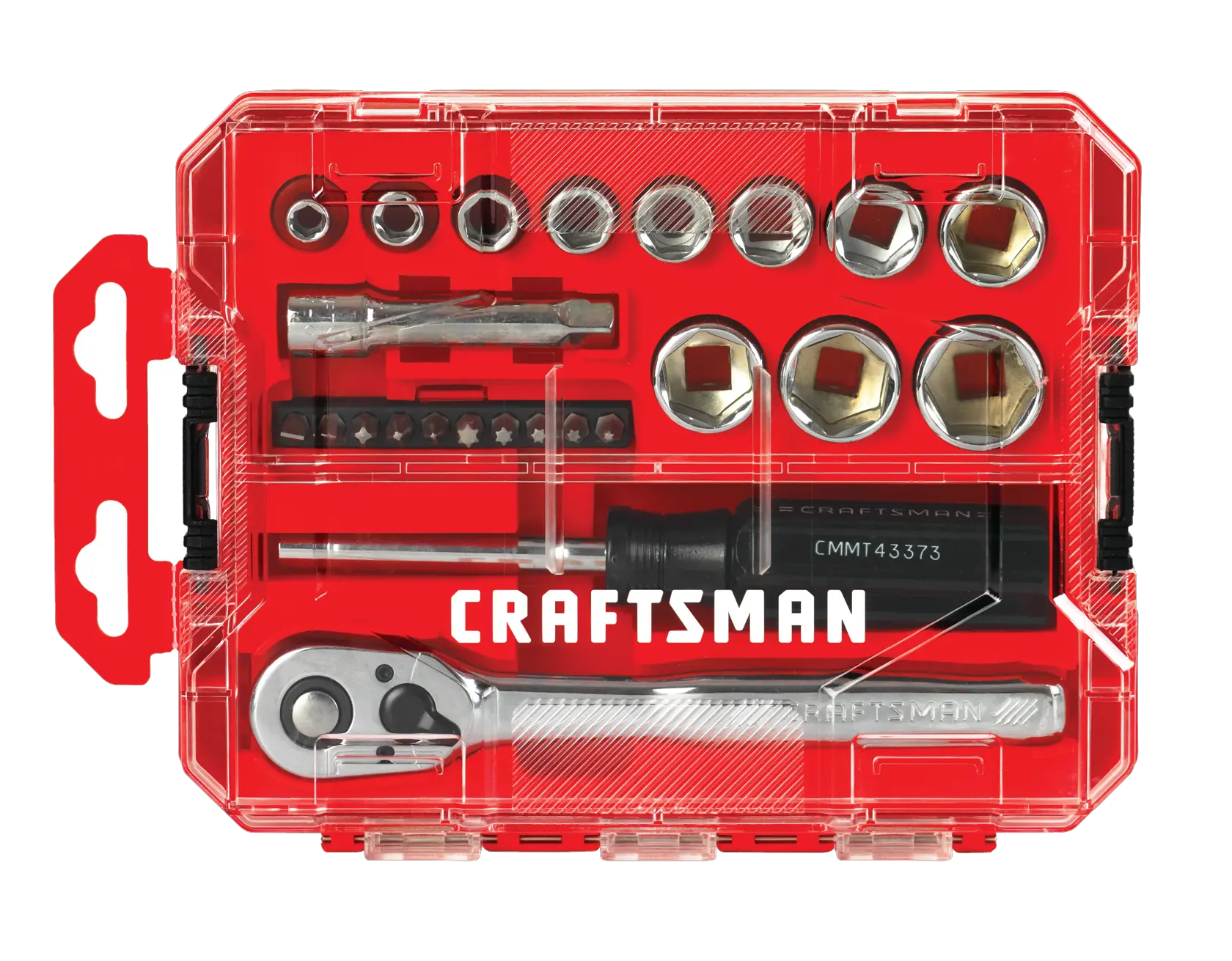 View of CRAFTSMAN Sockets: Set on white background