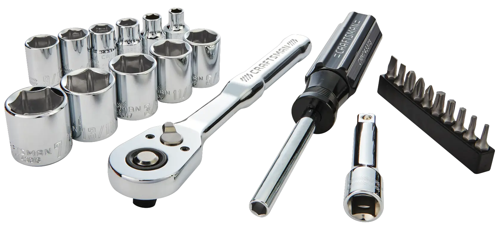 CRAFTSMAN Low Profile 24PC 3/8IN DR Nano Mech Set SAE view 1