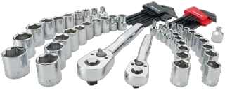 View of CRAFTSMAN Mechanics Tool Set on white background