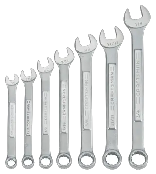 View of CRAFTSMAN Wrenches: Set on white background