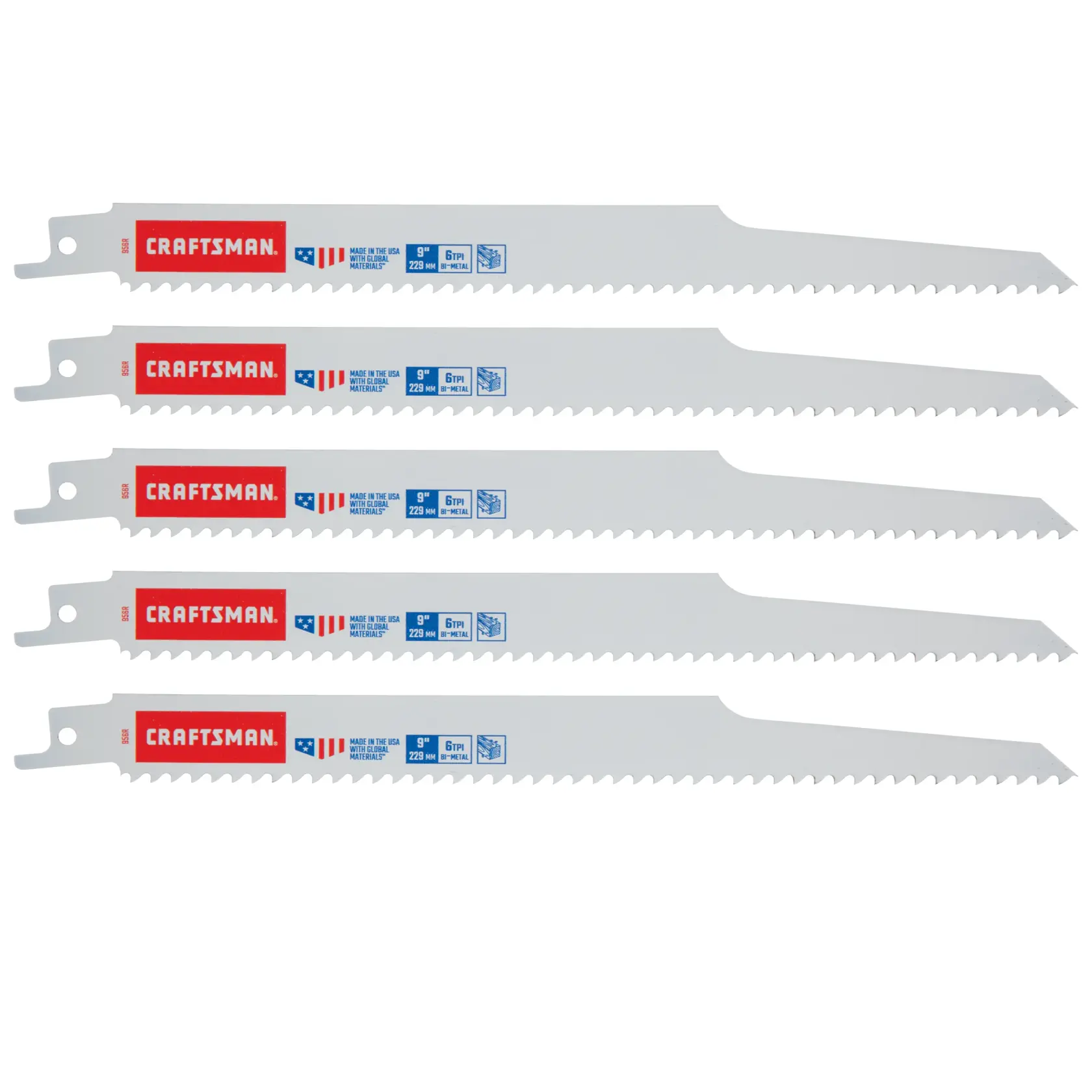 CRAFTSMAN Lames De Scie Alternative De 9 Po Et 6 Dents/po (pqt De 5)