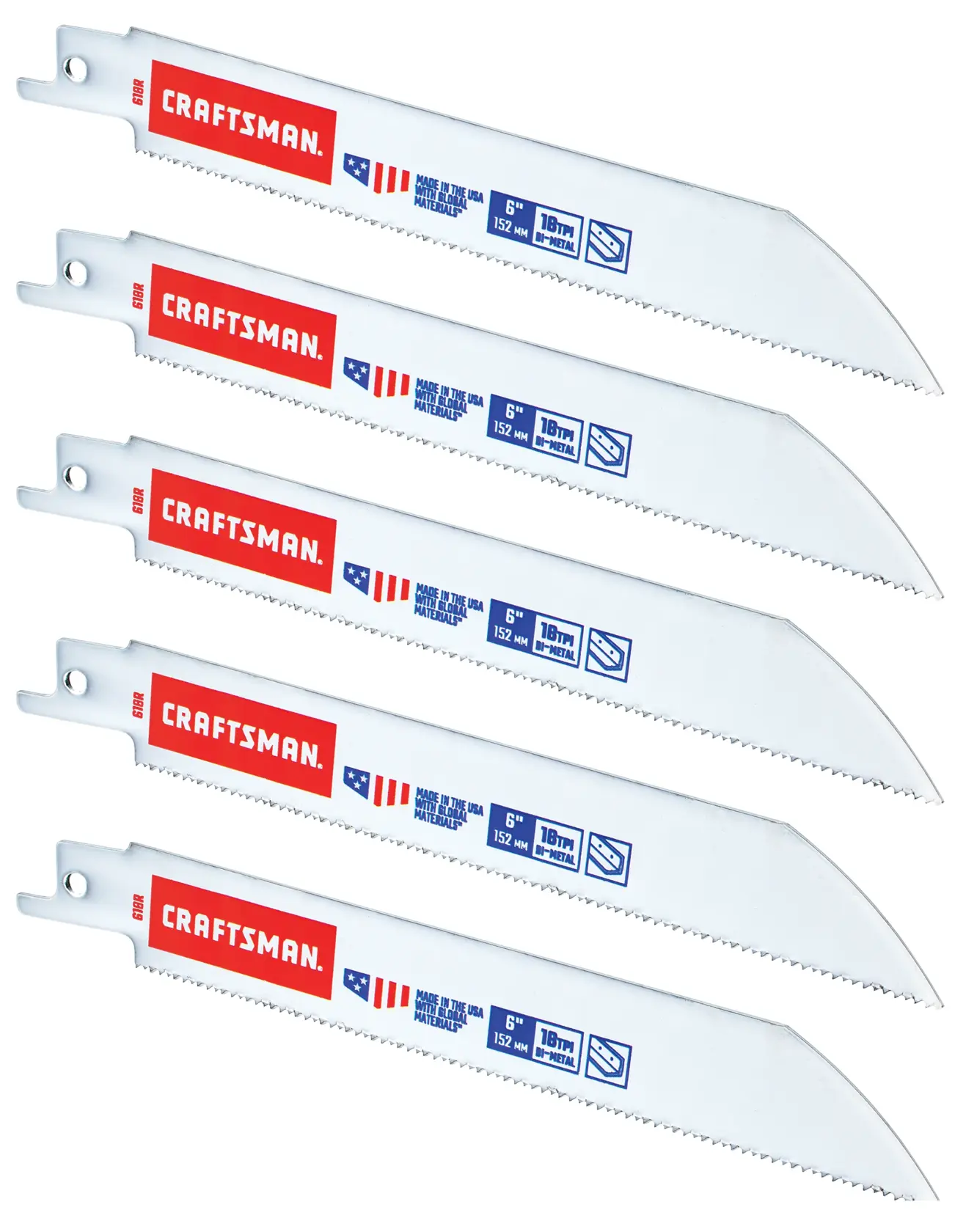 CRAFTSMAN Lames De Scie Alternative De 6 Po Et 18 Dents/po (pqt De 5)