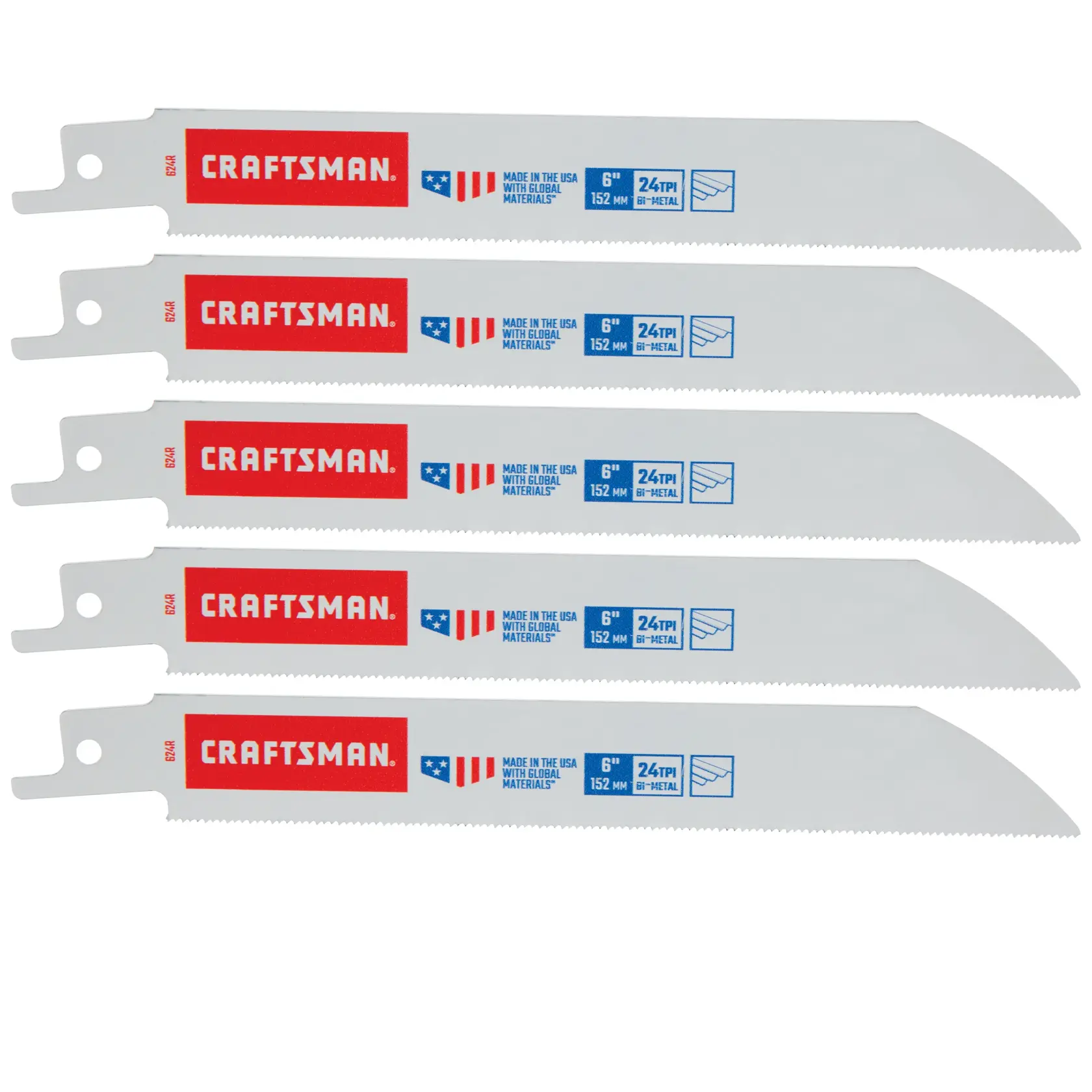 CRAFTSMAN Lames De Scie Alternative De 6 Po Et 24 Dents/po (pqt De 5)