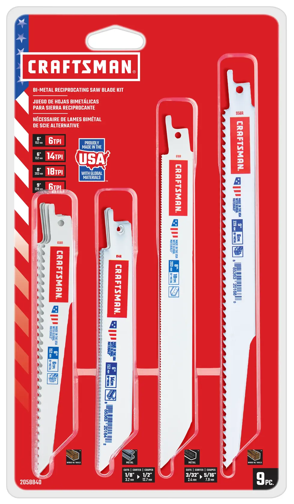 Lames de scie alternative (9 pièces)