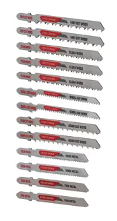 13 piece t shank jigsaw blade kit.