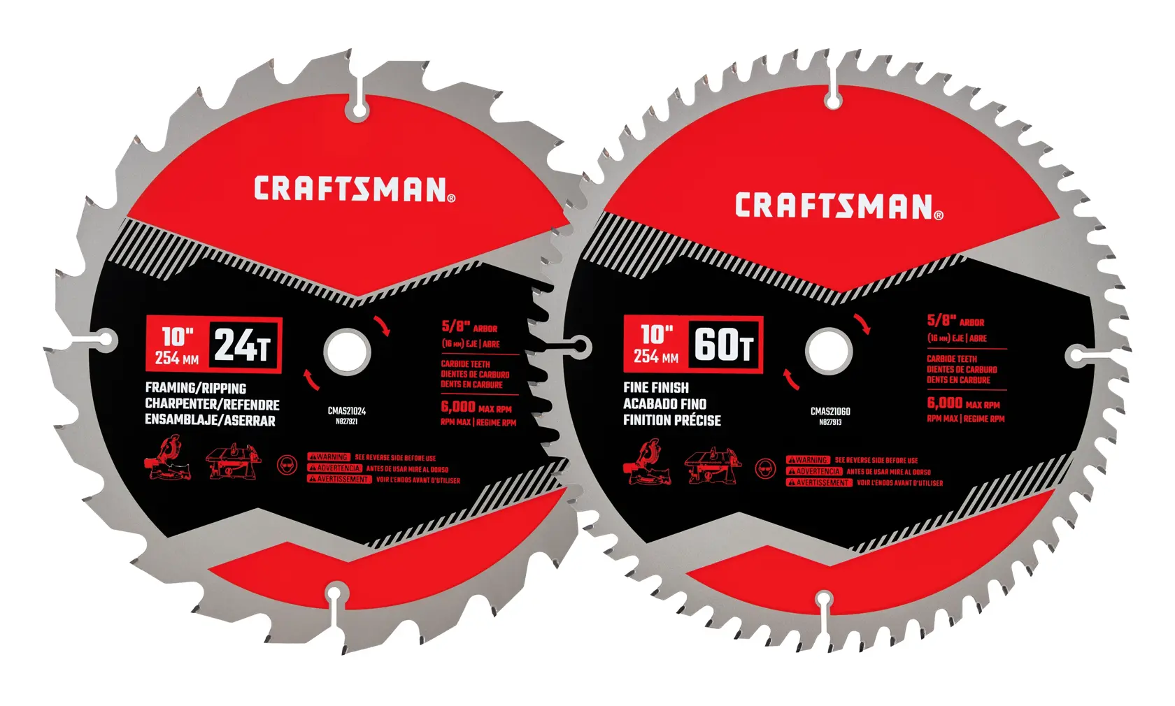 CRAFTSMAN Jeu De Lames 10 po Pour Scie Circulaire (pqt De 2)