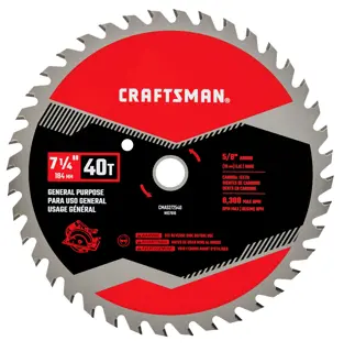 View of CRAFTSMAN Blades: Table Saw on white background