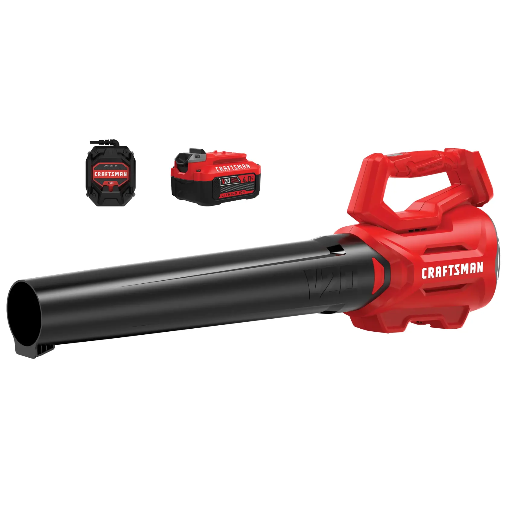 Ensemble de souffleur à feuilles axial sans fil V20* de CRAFTSMAN avec (1) batterie 4,0 Ah et chargeur