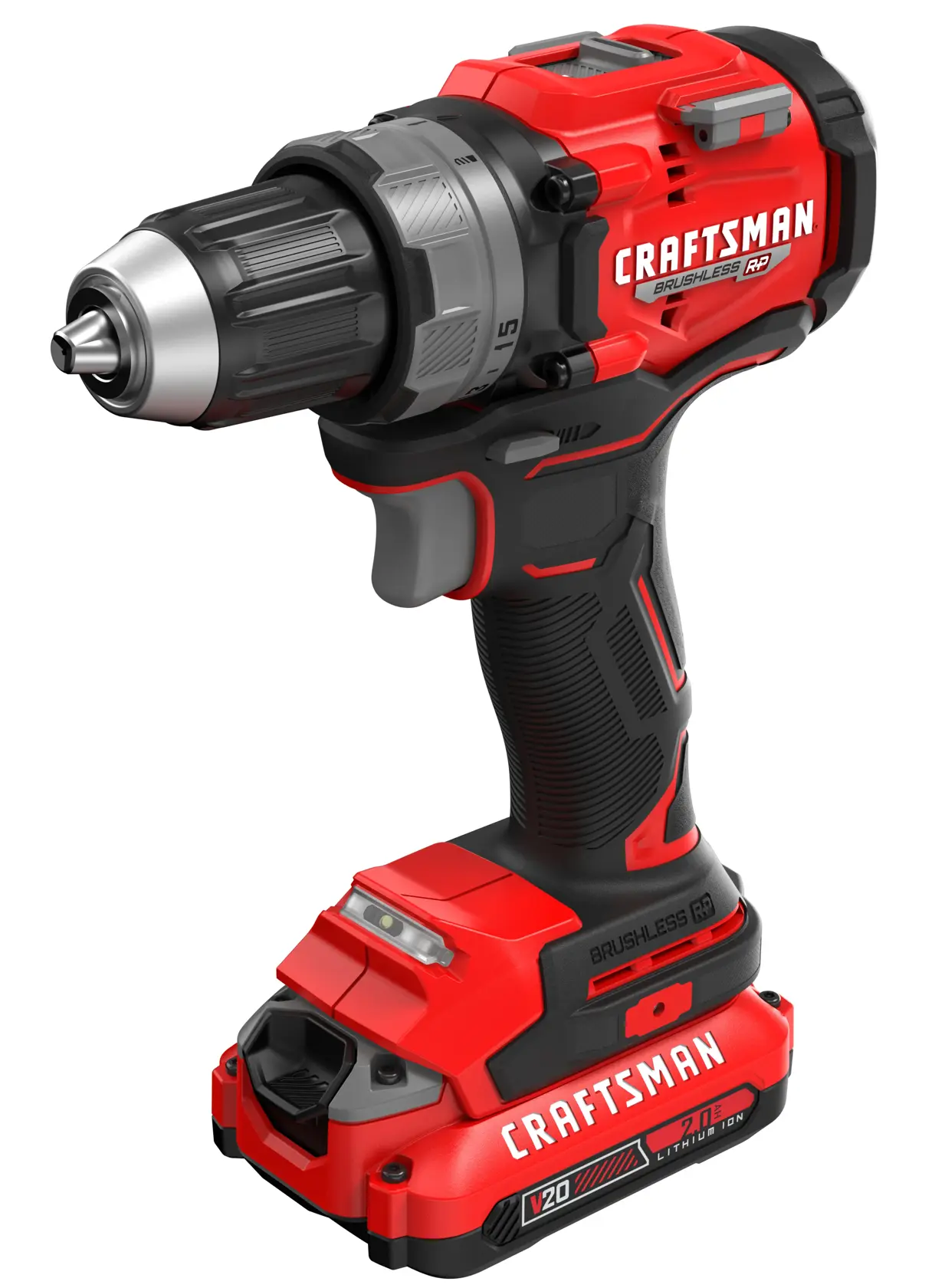 Ensemble de perceuse-visseuse 1/2 po sans fil V20* BRUSHLESS RP™ avec (2) batteries 2,0 Ah et chargeur