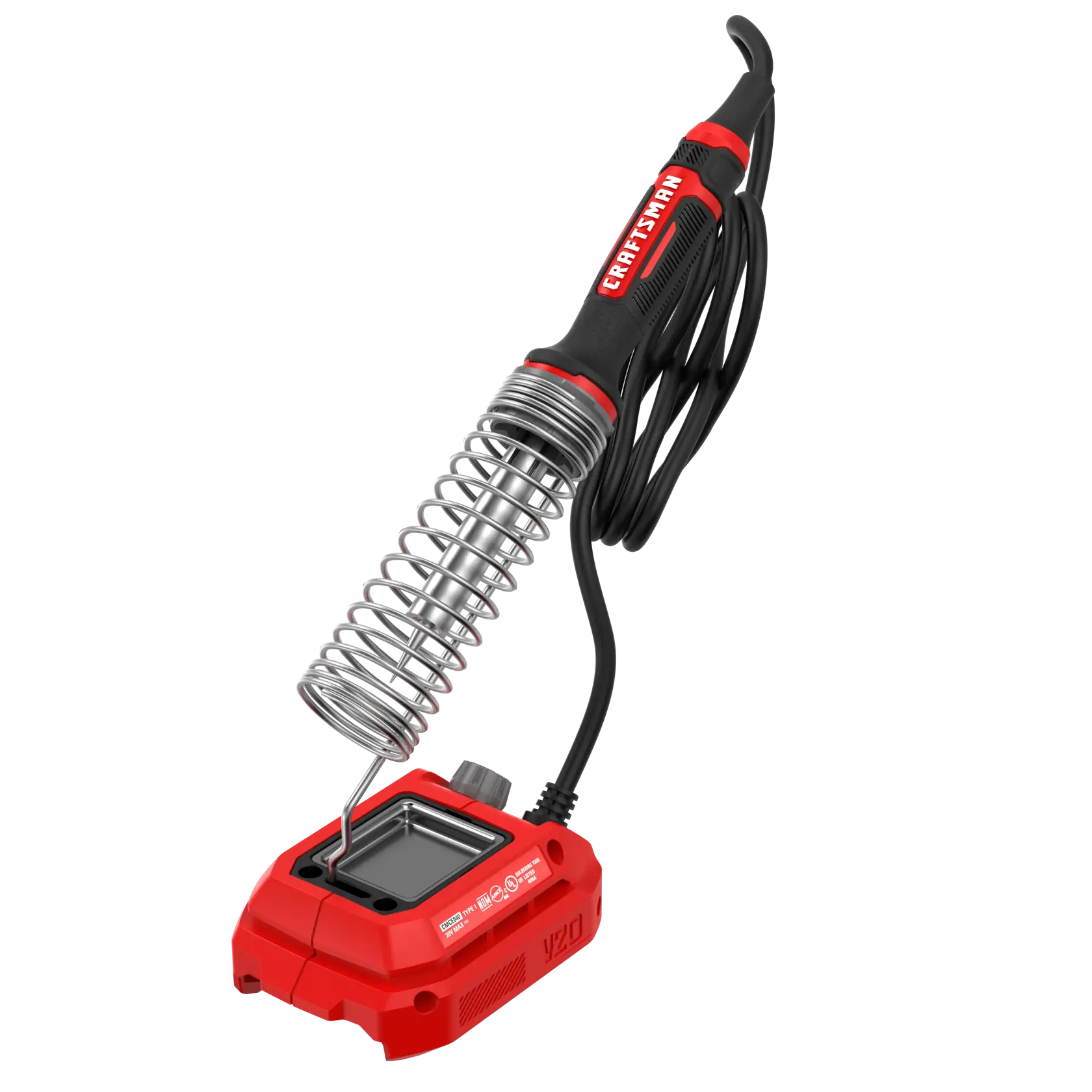 Cordless soldering iron.