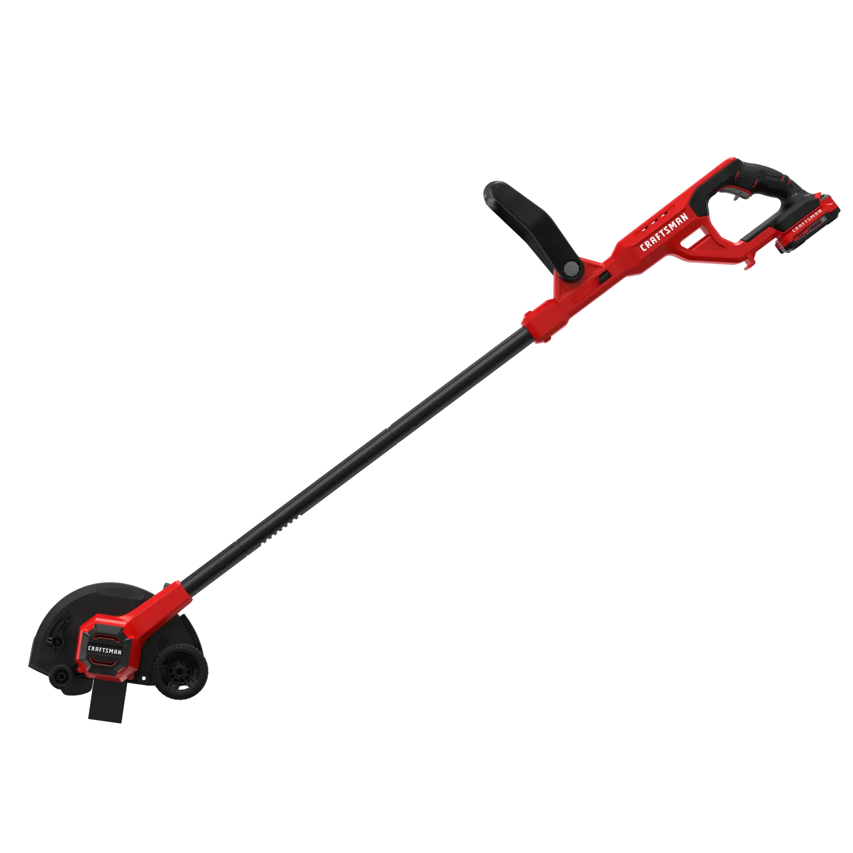 Right profile of cordless edger kit.