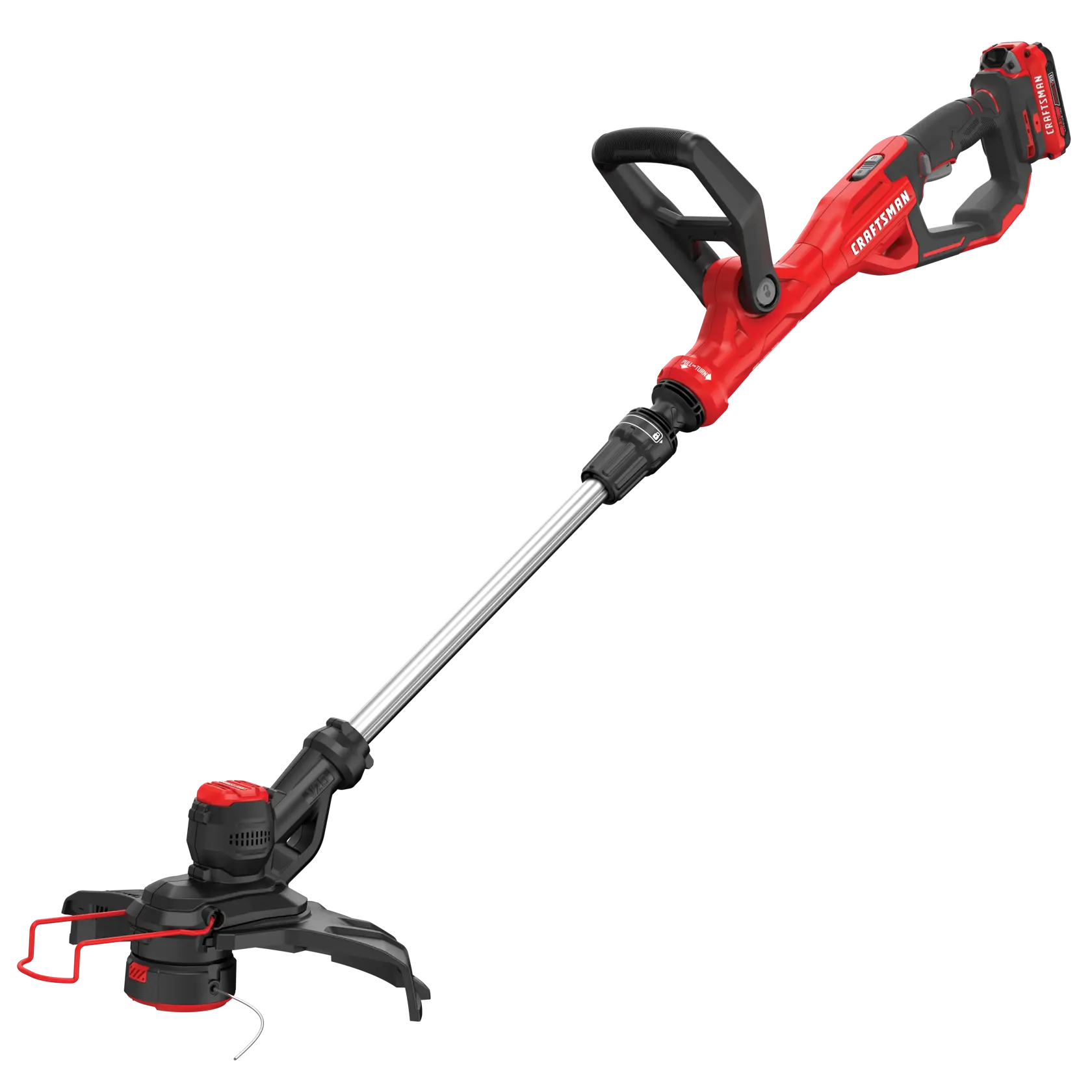 Front view of CRAFTSMAN V20 WEEDWACKER(R) Cordless String Trimmer on white background