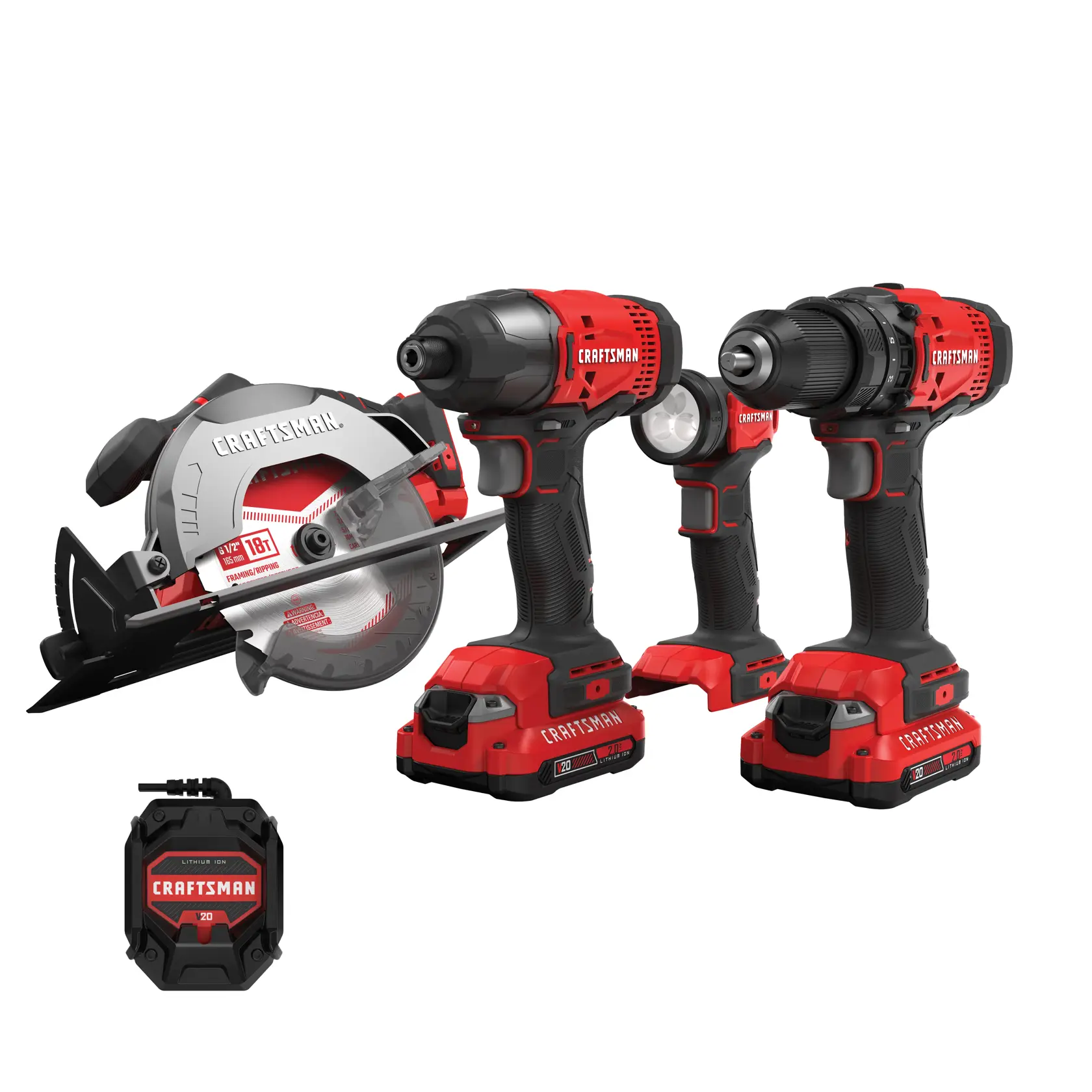 CRAFTSMAN Ensemble De 4 outils Sans Fil V20* (avec 2 batteries)