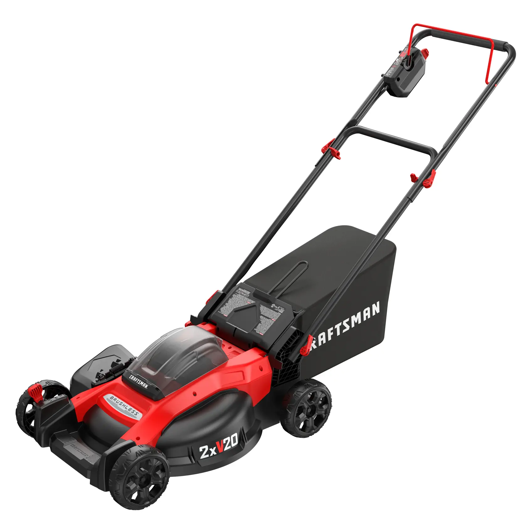 Left Angle Top Down View of V20 Walk-Behind Mower