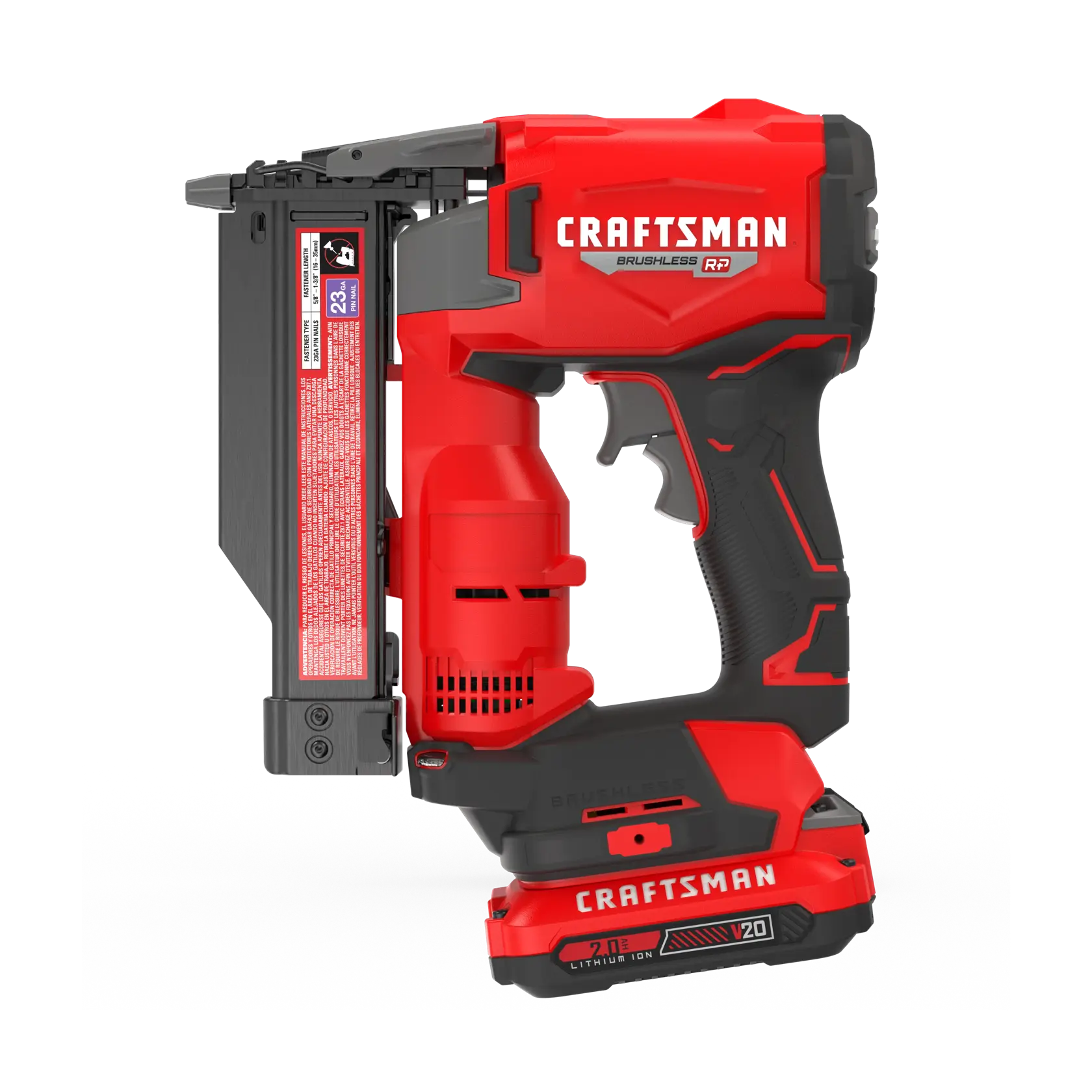View of CRAFTSMAN Nailer: Pin on white background