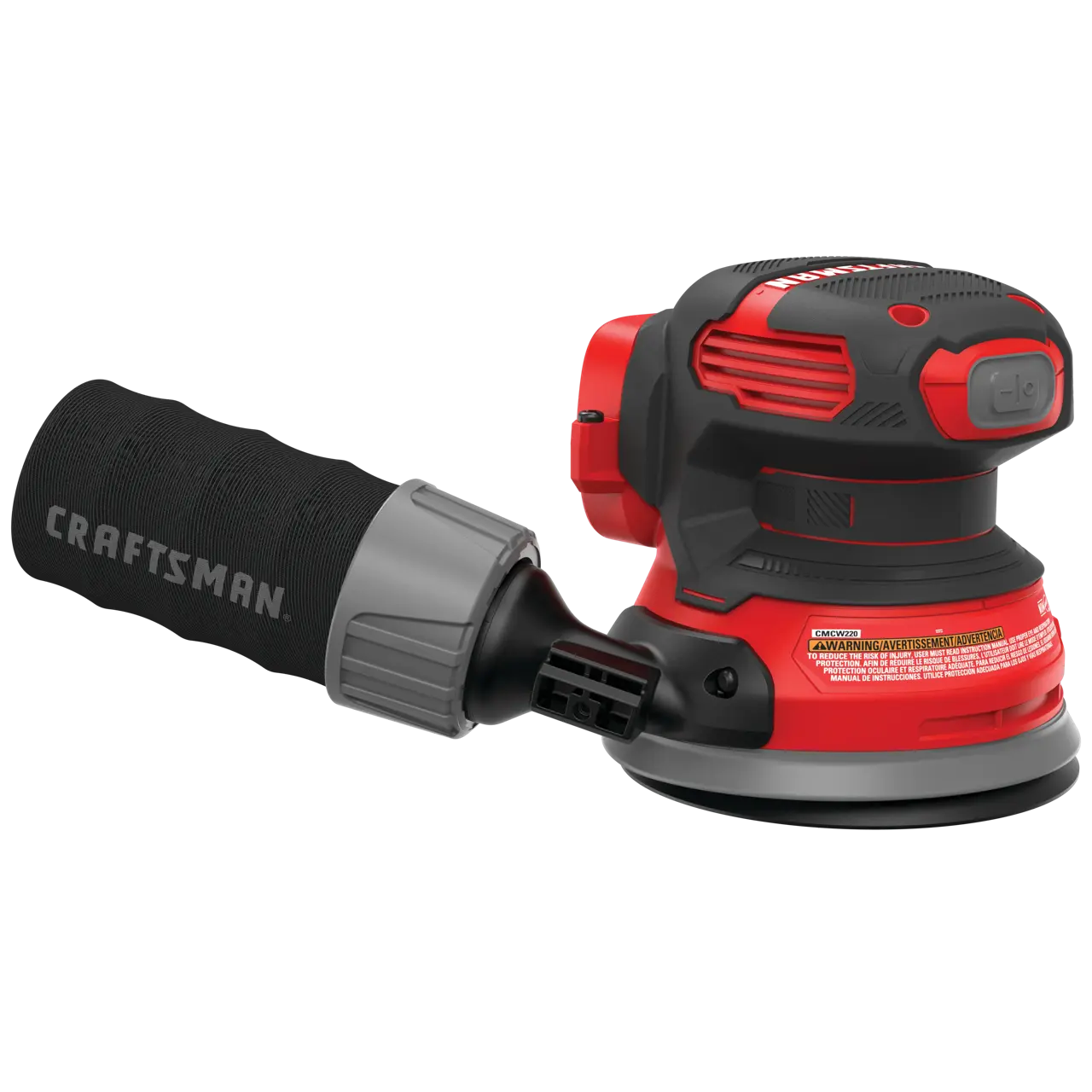 Profile of 20 volt cordless random orbit sander .