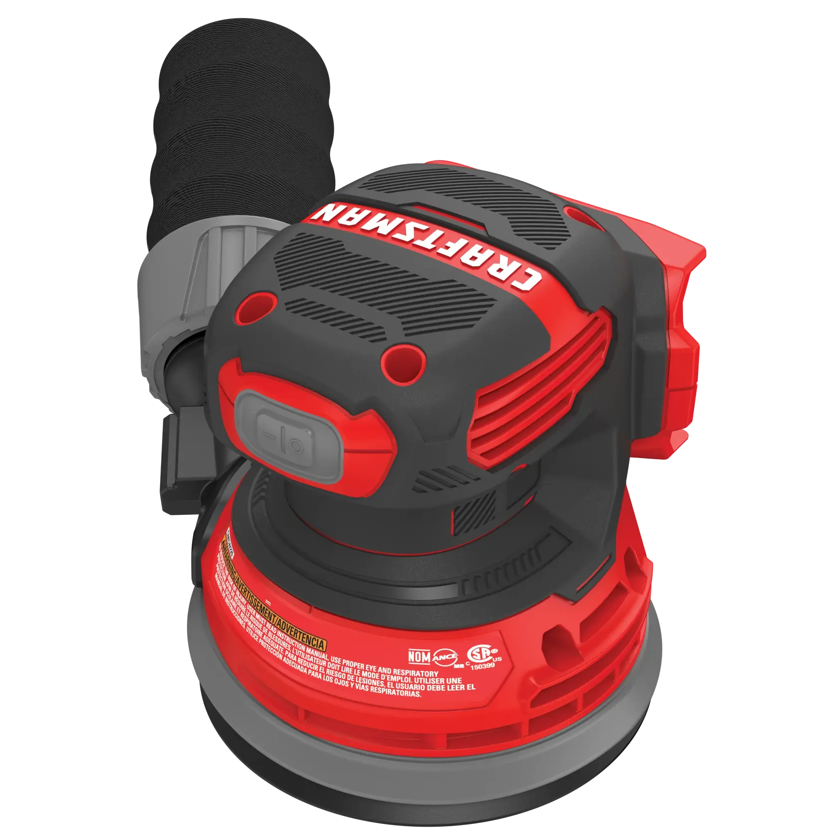 Right profile of 20 volt cordless random orbit sander