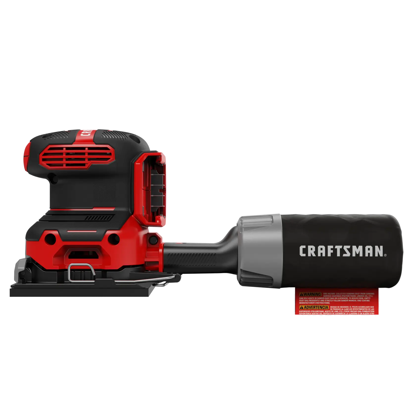 Right profile of 20 volt cordless quarter sheet sander .