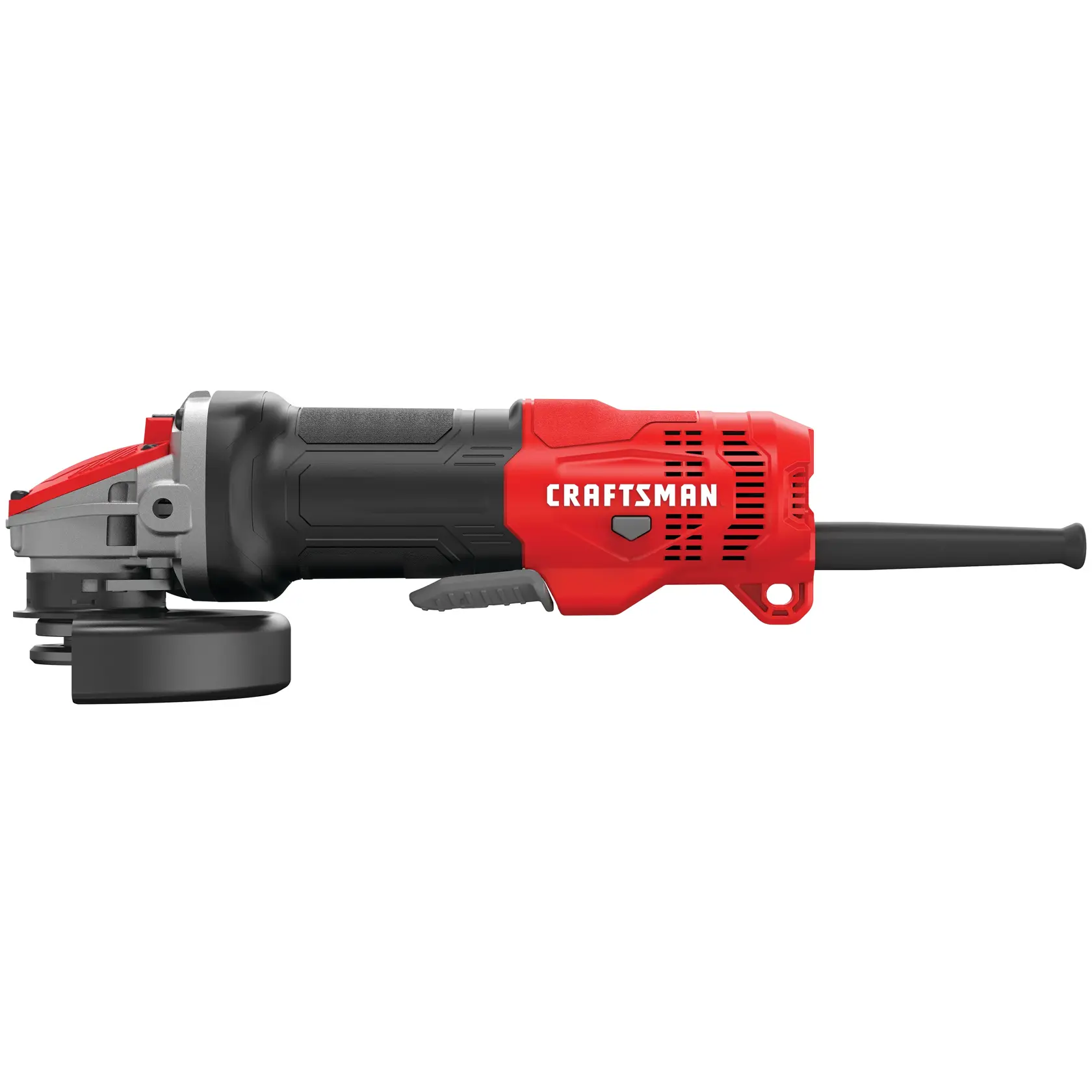 Craftsman angle grinder CMEG100 white background beauty shot right side