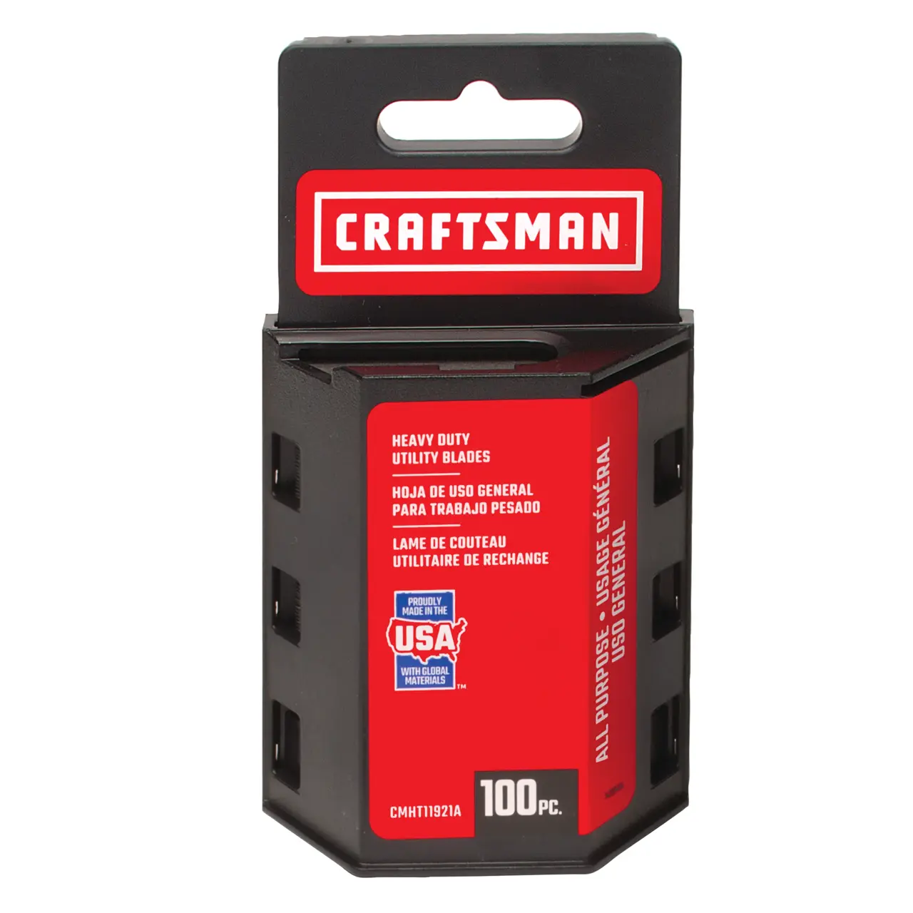 Craftsman heavy duty utility blades CMHT11921A white background beauty shot front angle