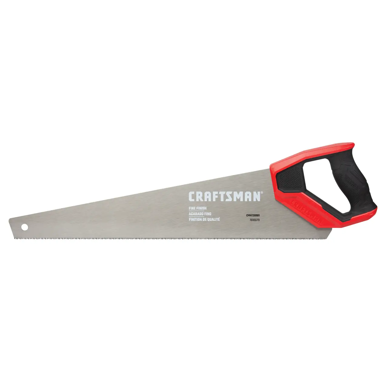 Craftsman fine finish hand saw CMHT20881 white background beauty shot right side angle