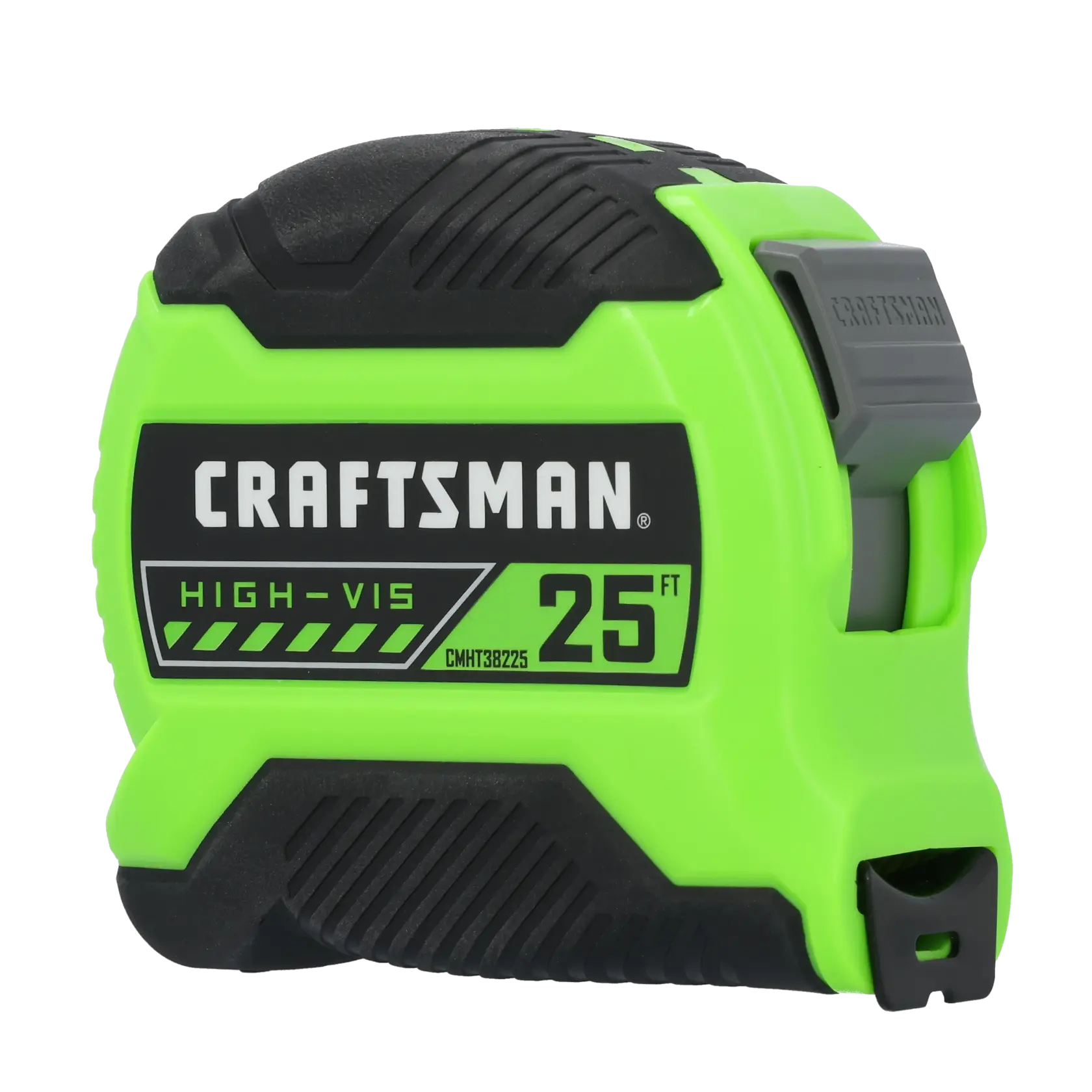 CRAFTSMAN CMHT38225LW CRAFTSMAN HIGH VIS 25' TAPE MEASURE 3/4 forward view.