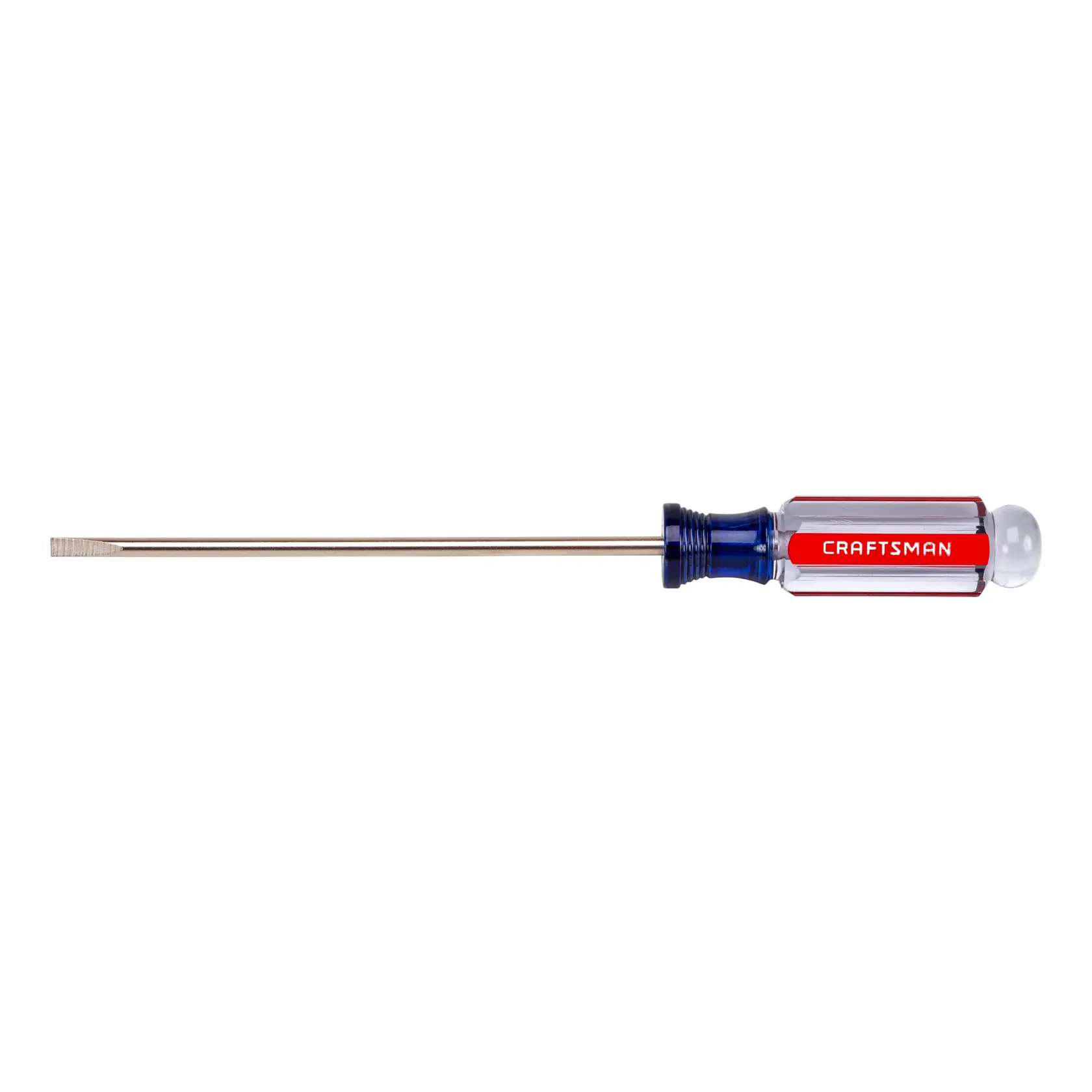Craftsman flathead screwdriver CMHT65043 white background beauty shot side view.