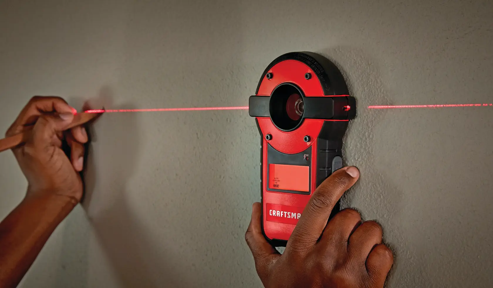 View of CRAFTSMAN Measuring: Laser Level being used by consumer