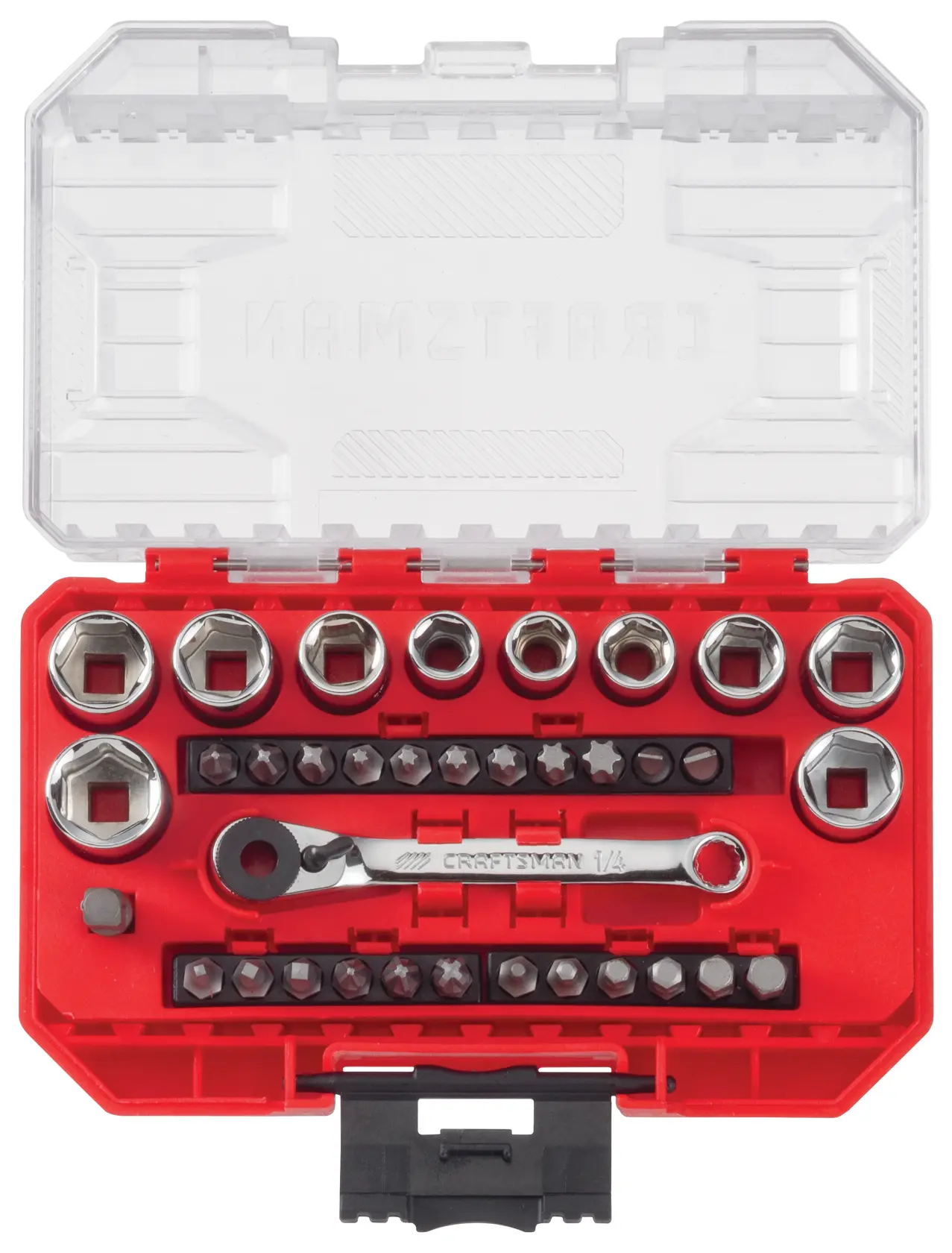 Craftsman socket and bit set CMMT99315 white background beauty shot top view