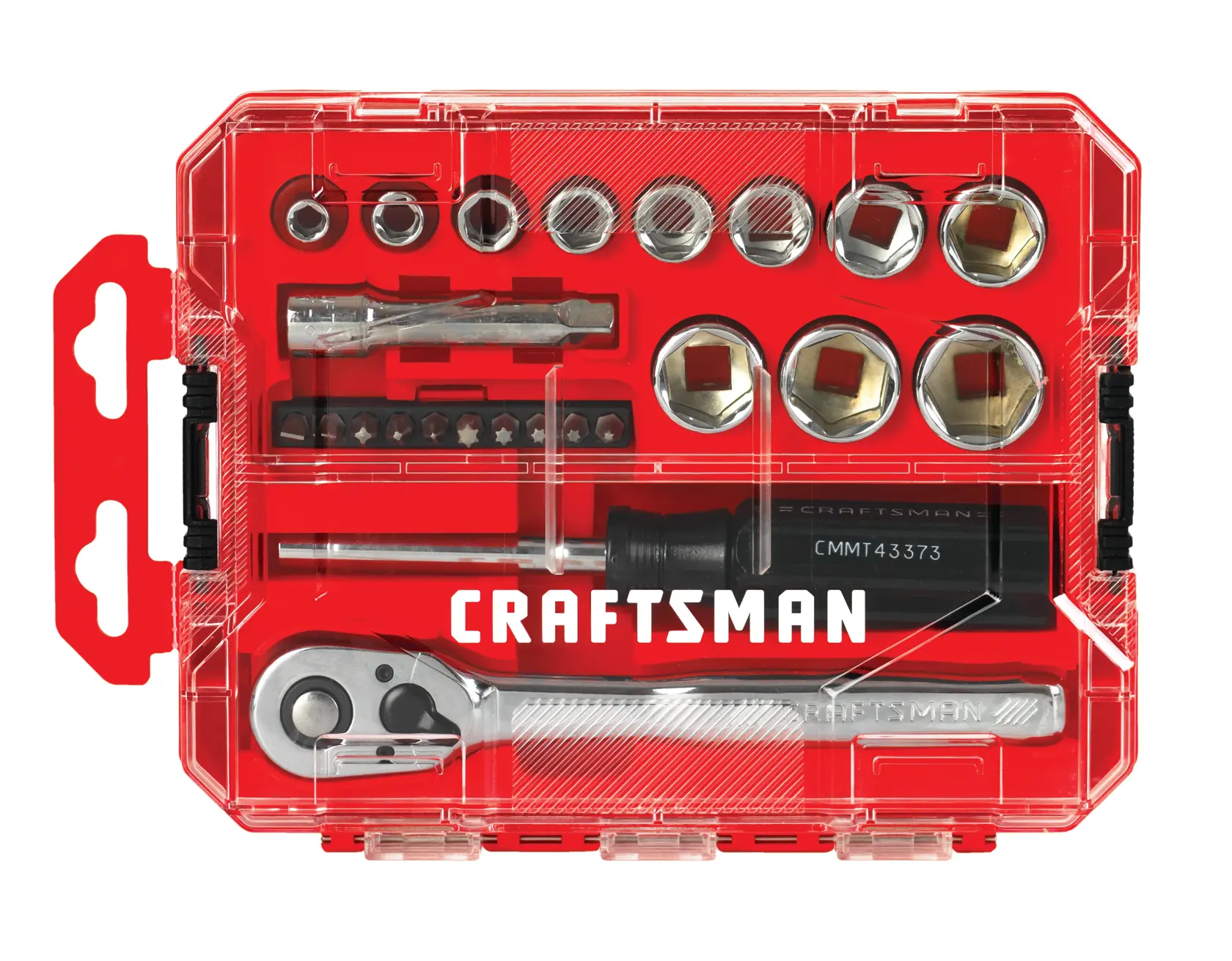 View of CRAFTSMAN Sockets: Set on white background