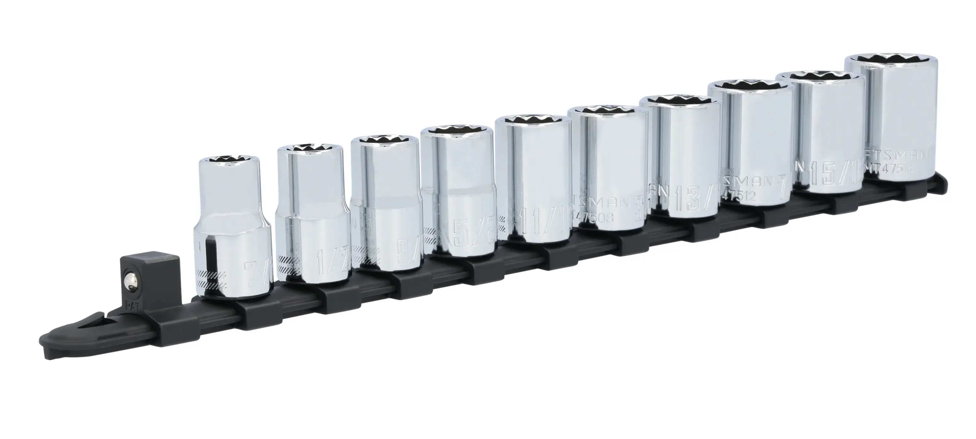 CRAFTSMAN CMMT12046 11PC 1/2INDR SAE 12PT 3/4 forward view.