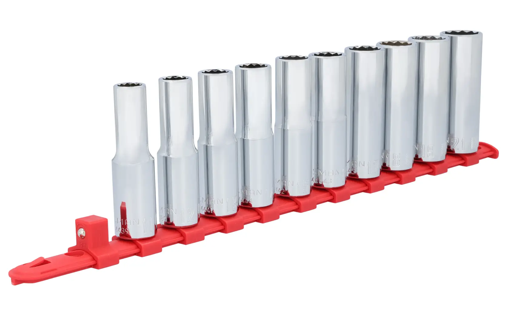 Jeu de douilles 12 pans à prise 1/2 po profondes métriques (11 pièces)