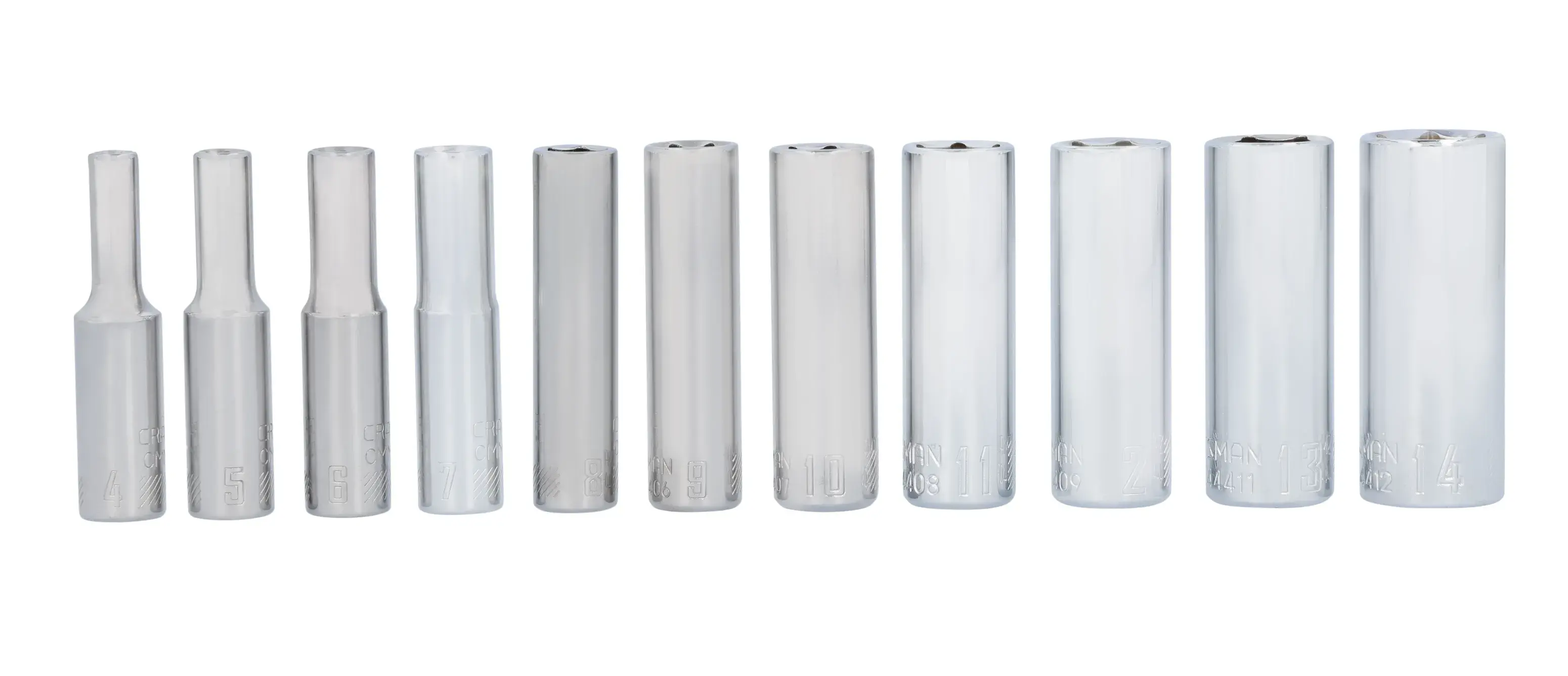 CRAFTSMAN CMMT12051 11PC  1/4IN DR DEEP METRIC 6PT view.