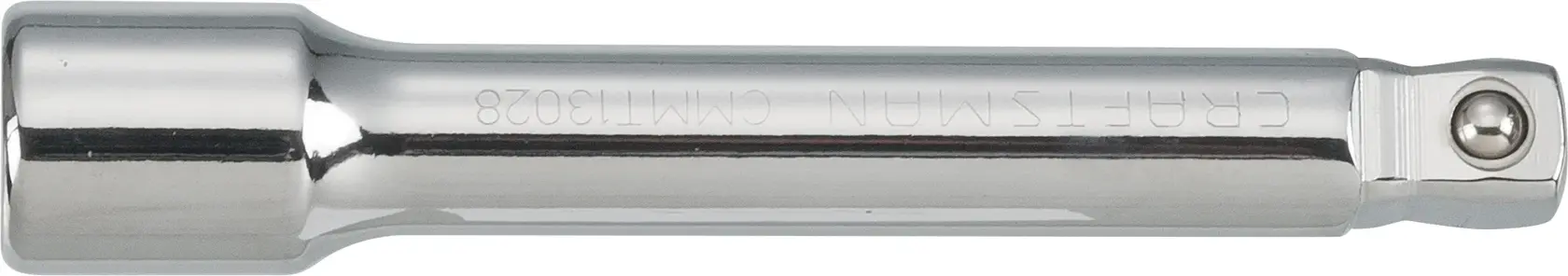 Craftsman socket extension bar CMMT15028 chrome finish white background beauty shot side angle
