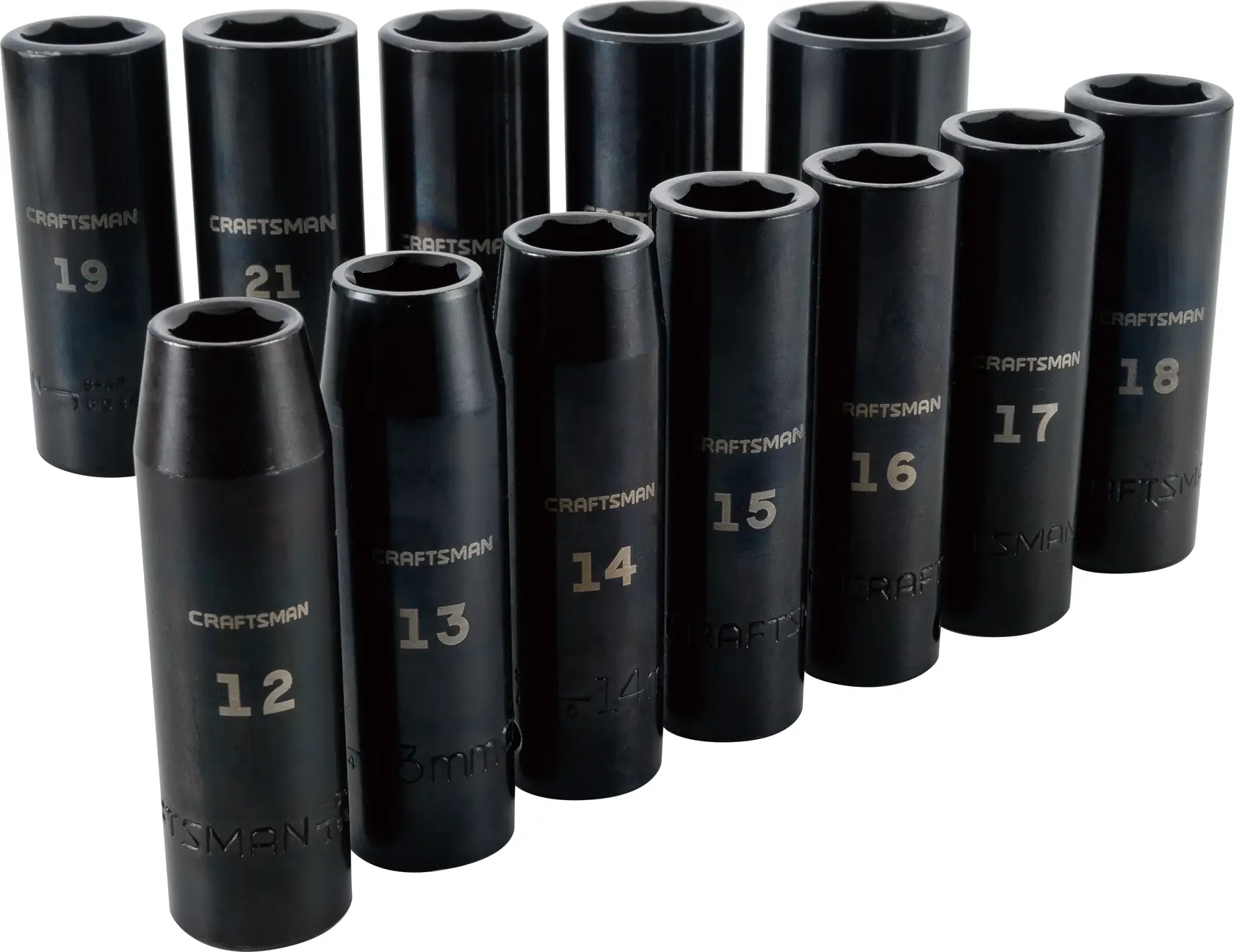 View of CRAFTSMAN Sockets: Impact on white background