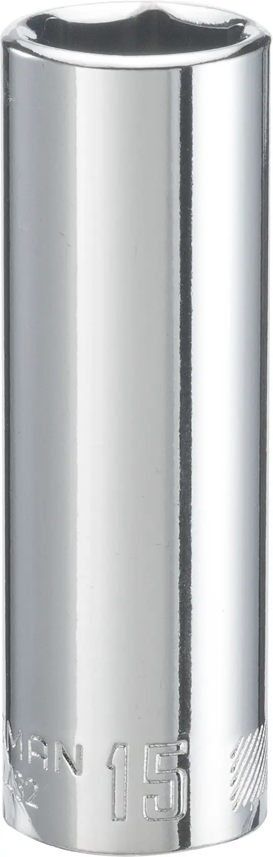 Craftsman 15mm deep socket 934469 white background beauty shot front angle
