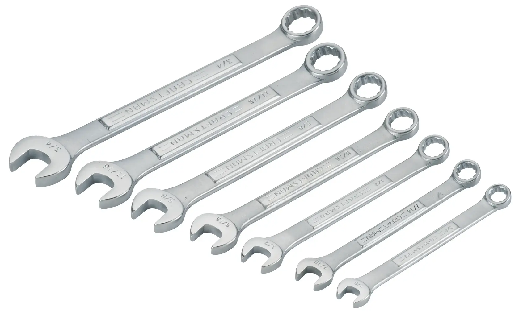View of CRAFTSMAN Wrenches: Set on white background