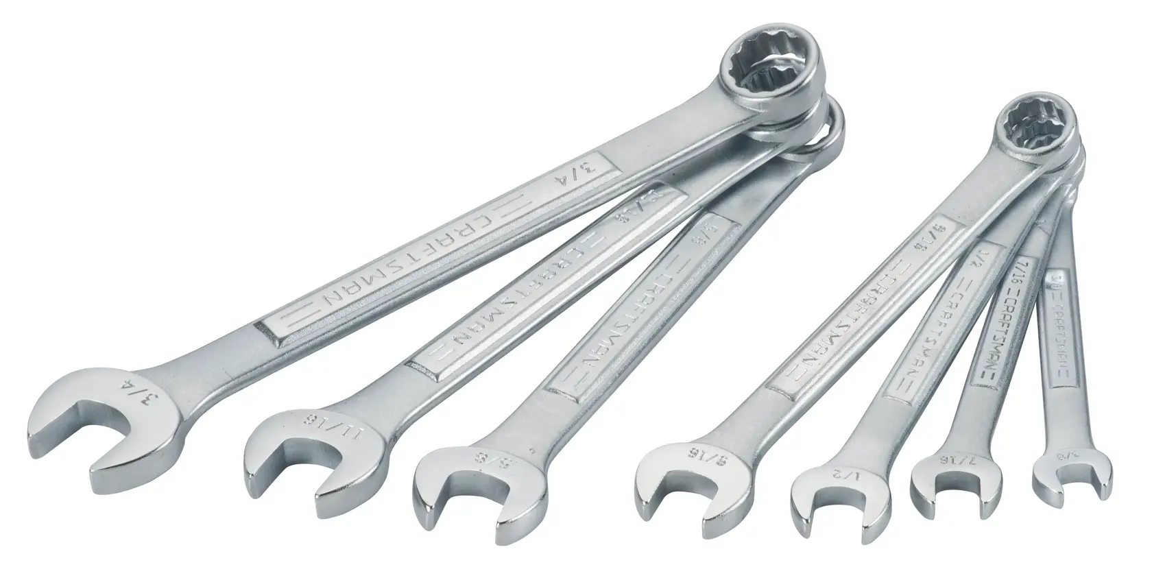 View of CRAFTSMAN Wrenches: Set on white background