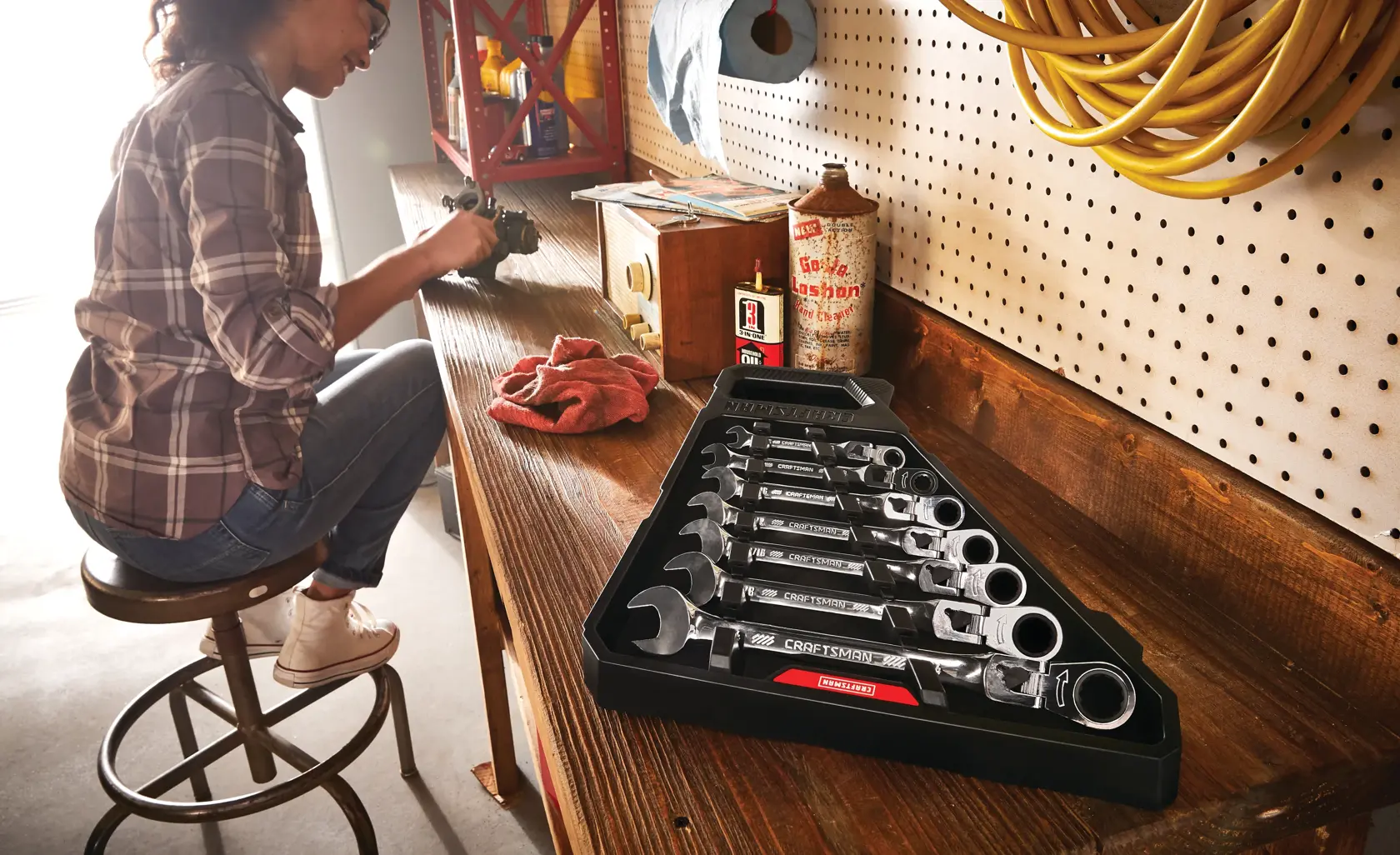 View of CRAFTSMAN Wrenches: Set  being used by consumer